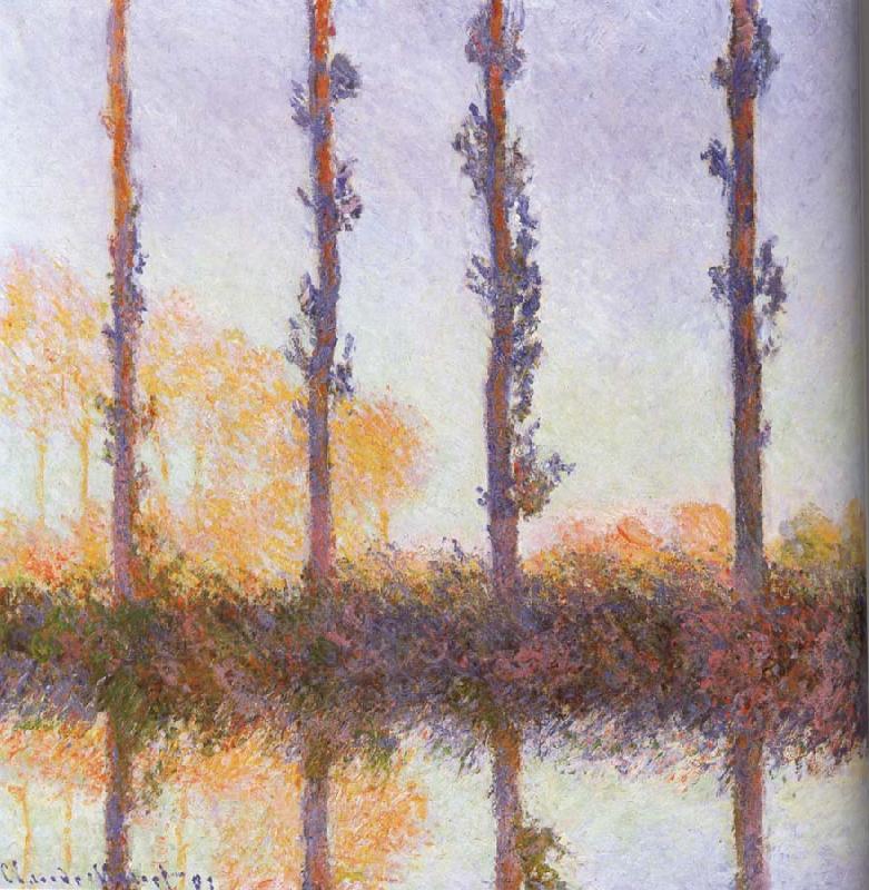 Claude Monet Four pieces of poplar Sweden oil painting art